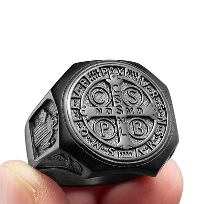 Anel Masculino São Bento de Aço Inoxidável