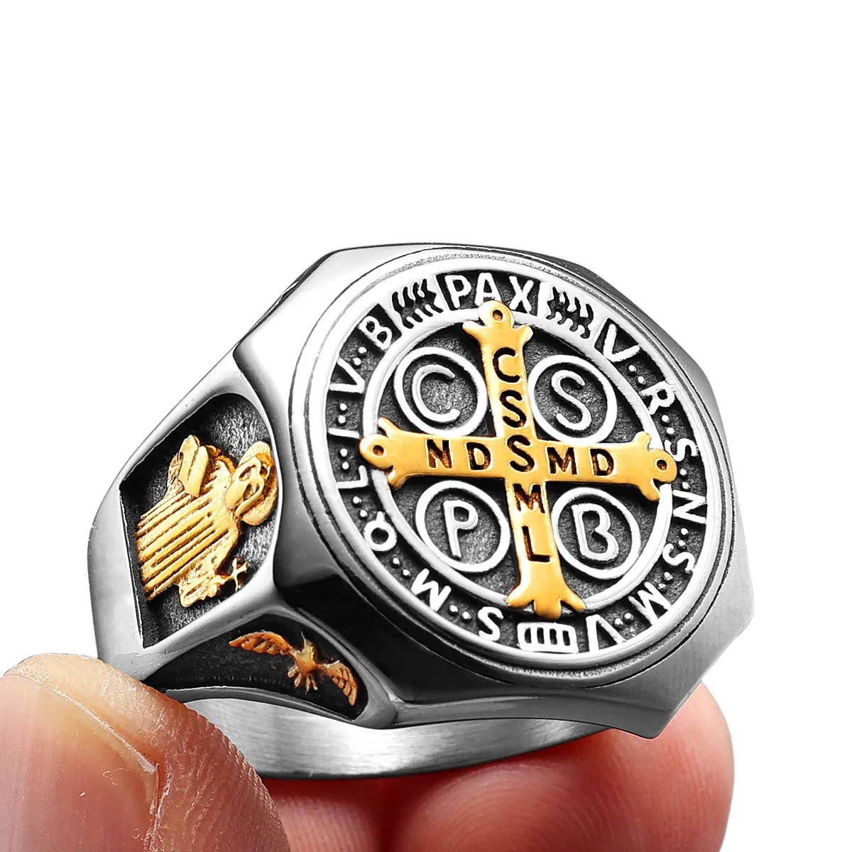 Anel Masculino São Bento de Aço Inoxidável