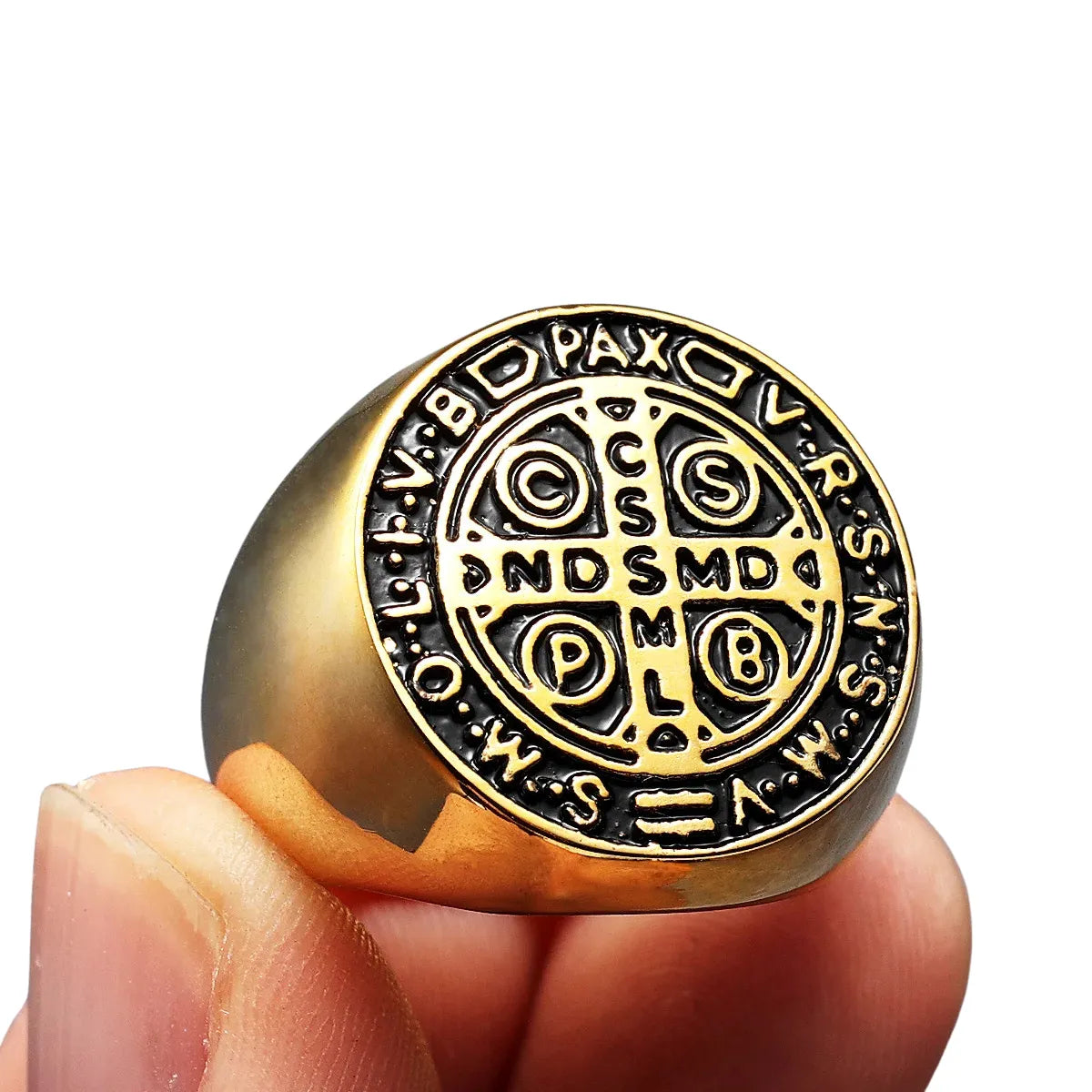 Anel Masculino São Bento de Aço Inoxidável