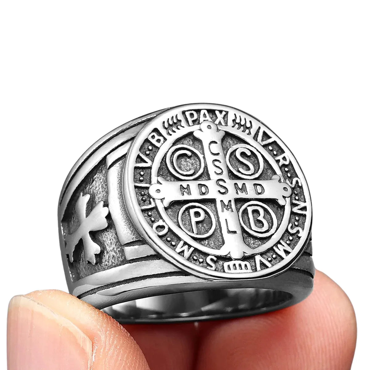 Anel Masculino São Bento de Aço Inoxidável