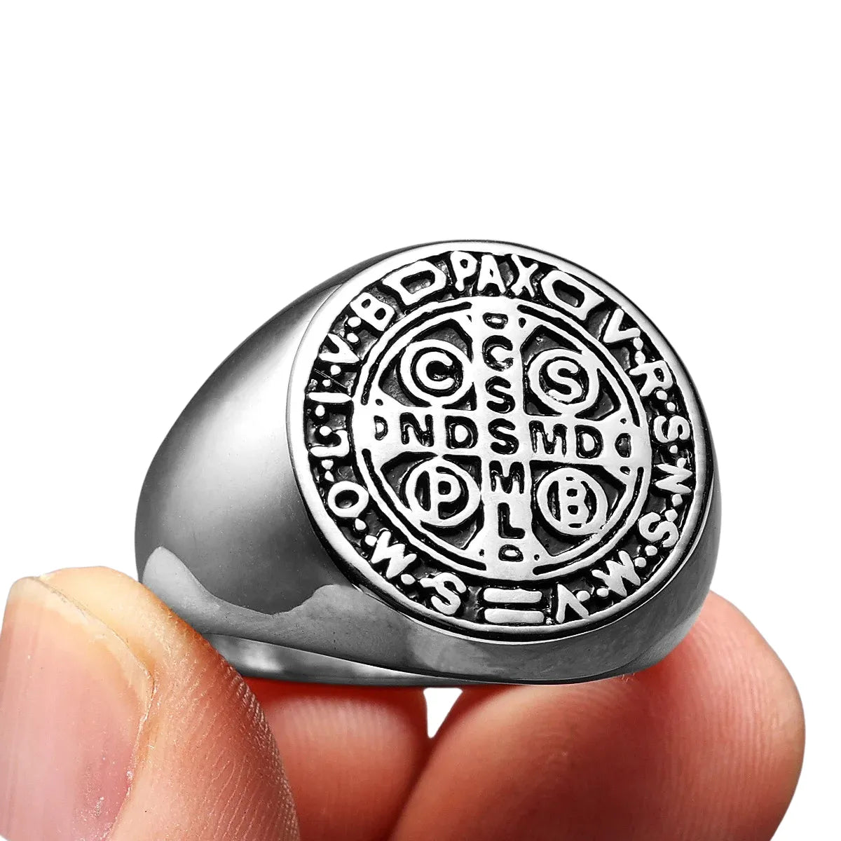 Anel Masculino São Bento de Aço Inoxidável