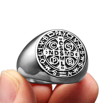 Anel Masculino São Bento de Aço Inoxidável