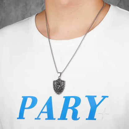 Colar Masculino São Miguel Arcanjo Defendei-nos no Combate