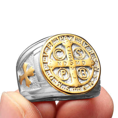 Anel Masculino São Bento de Aço Inoxidável