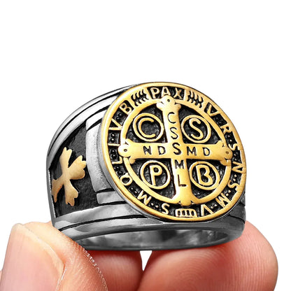 Anel Masculino São Bento de Aço Inoxidável