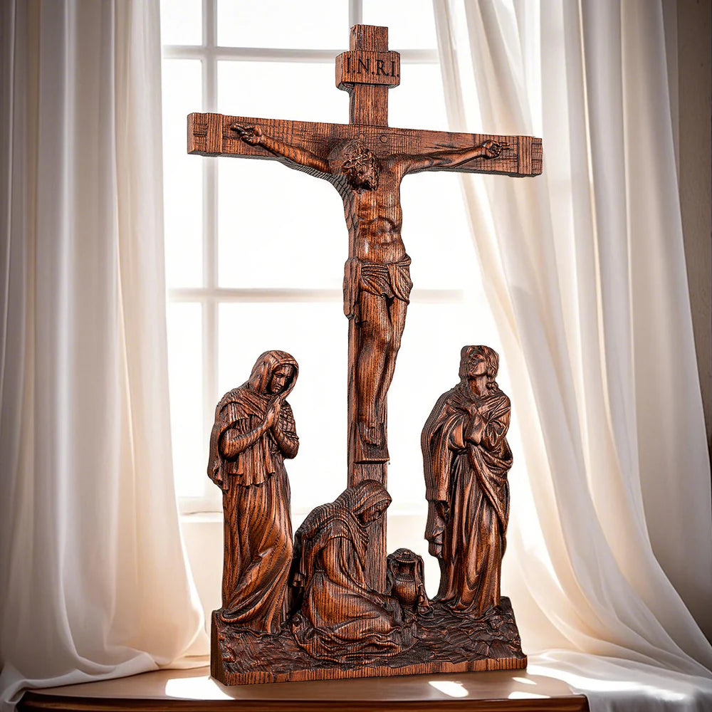 Crucifixo em Madeira Maciça