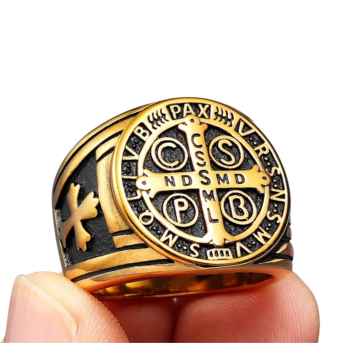 Anel Masculino São Bento de Aço Inoxidável