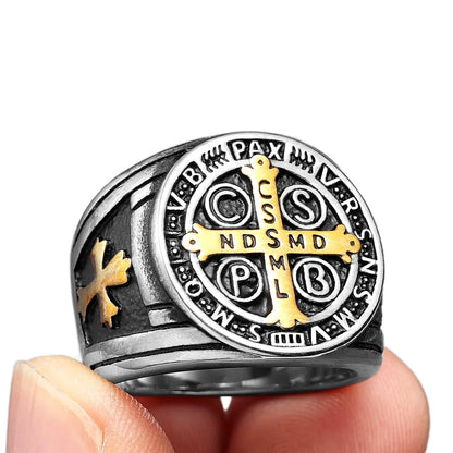 Anel Masculino São Bento de Aço Inoxidável