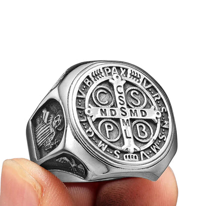 Anel Masculino São Bento de Aço Inoxidável