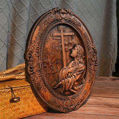 Escultura de Madeira Jesus no Getsêmani - Arte Sacra