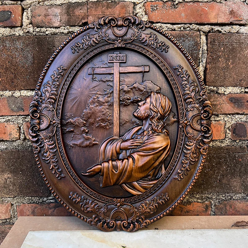 Escultura de Madeira Jesus no Getsêmani - Arte Sacra