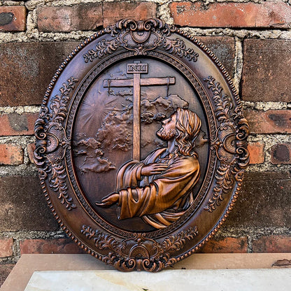 Escultura de Madeira Jesus no Getsêmani - Arte Sacra