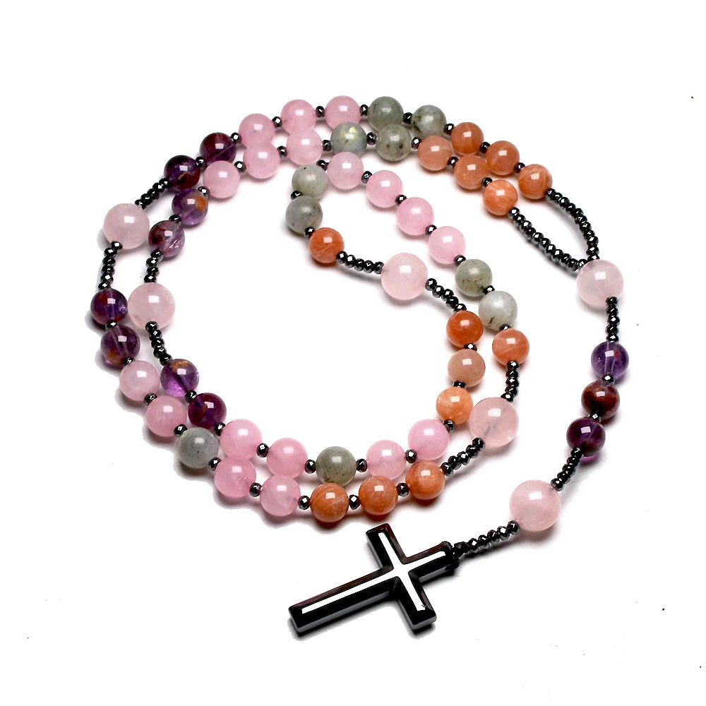 Terço Feminino de Pedras Naturais