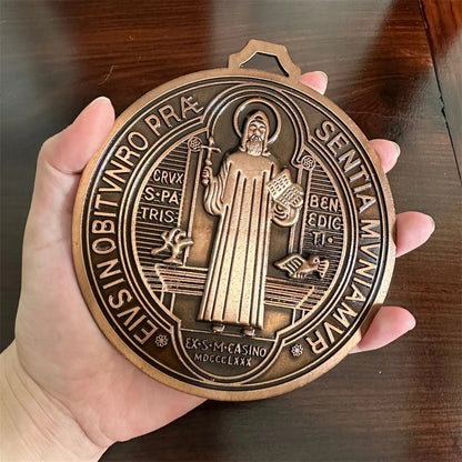 Medalha de São Bento Prata para Parede