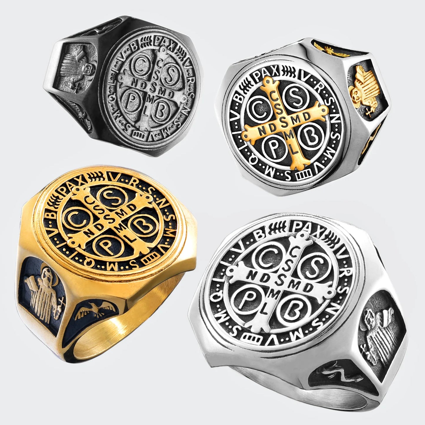 Anel Masculino São Bento de Aço Inoxidável