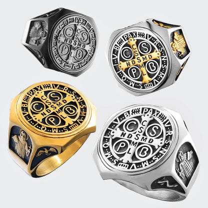 Anel Masculino São Bento de Aço Inoxidável