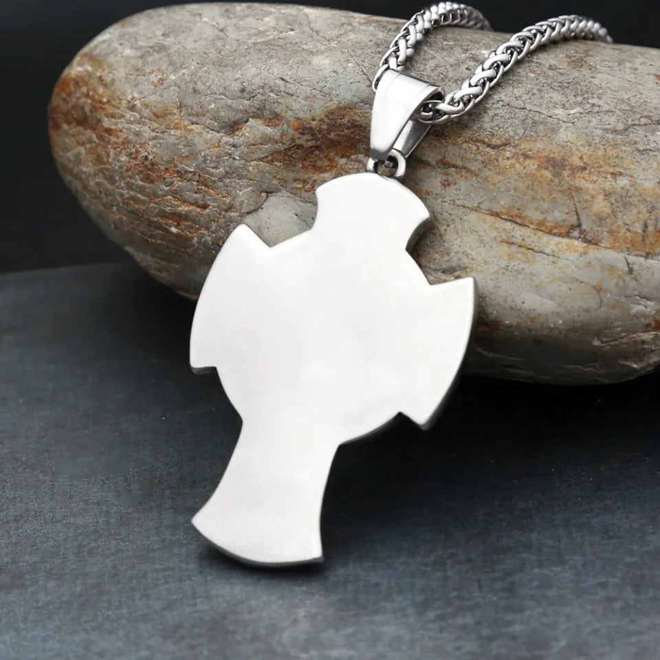 Colar Masculino São Miguel Guerreiro da Santíssima Trindade em Aço Inoxidável 316L