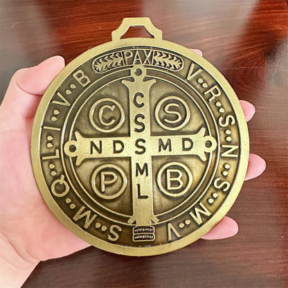 Medalha de São Bento Prata para Parede