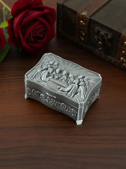 Caixa de Jóias Última Ceia - Artesanato Retro em Metal