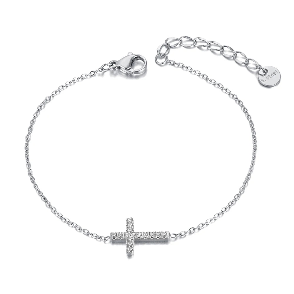 pulseira feminina com cruz