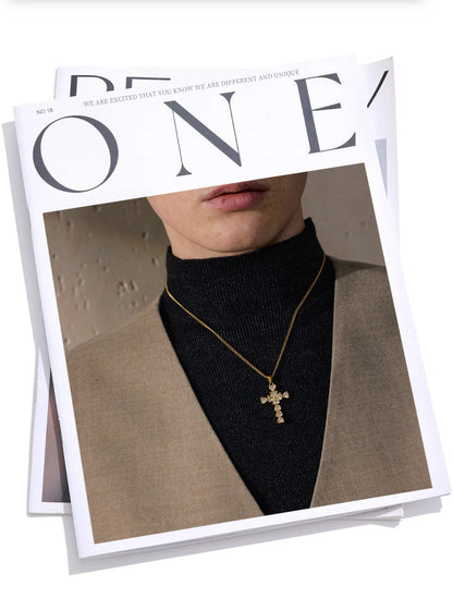 Colar Feminino Cruz Zircônia Cúbica Banhado a Ouro 18K