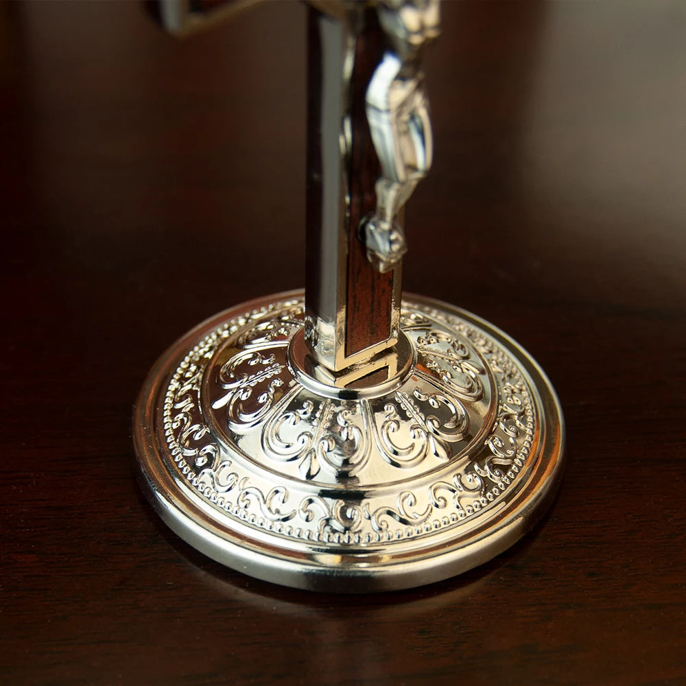 Crucifixo de Mesa em Metal 9cm