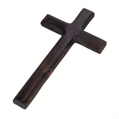 Enfeites pendurados crucifixo católico montado na parede cruzes de madeira festa meditação presentes de escritório artesanato sincero jesus cristo sólido