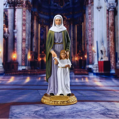 Imagem de Santa Ana com Maria - Arte Sacra em Resina