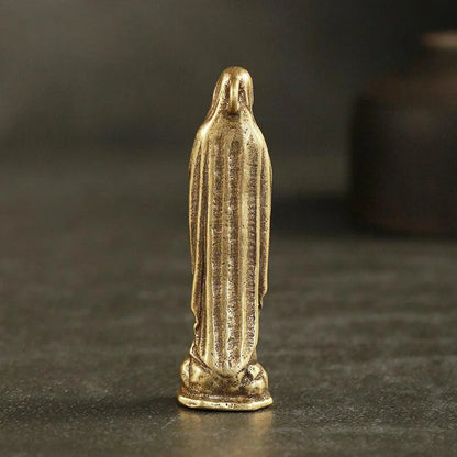 Imagem de Nossa Senhora de Lourdes de Cobre 5,5cm – Fé e Devoção em Cada Detalhe