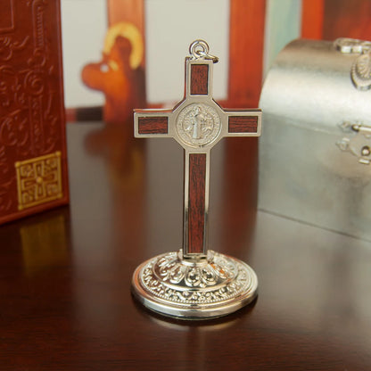 Crucifixo de Mesa em Metal 9cm