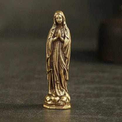 Imagem de Nossa Senhora de Lourdes de Cobre 5,5cm – Fé e Devoção em Cada Detalhe