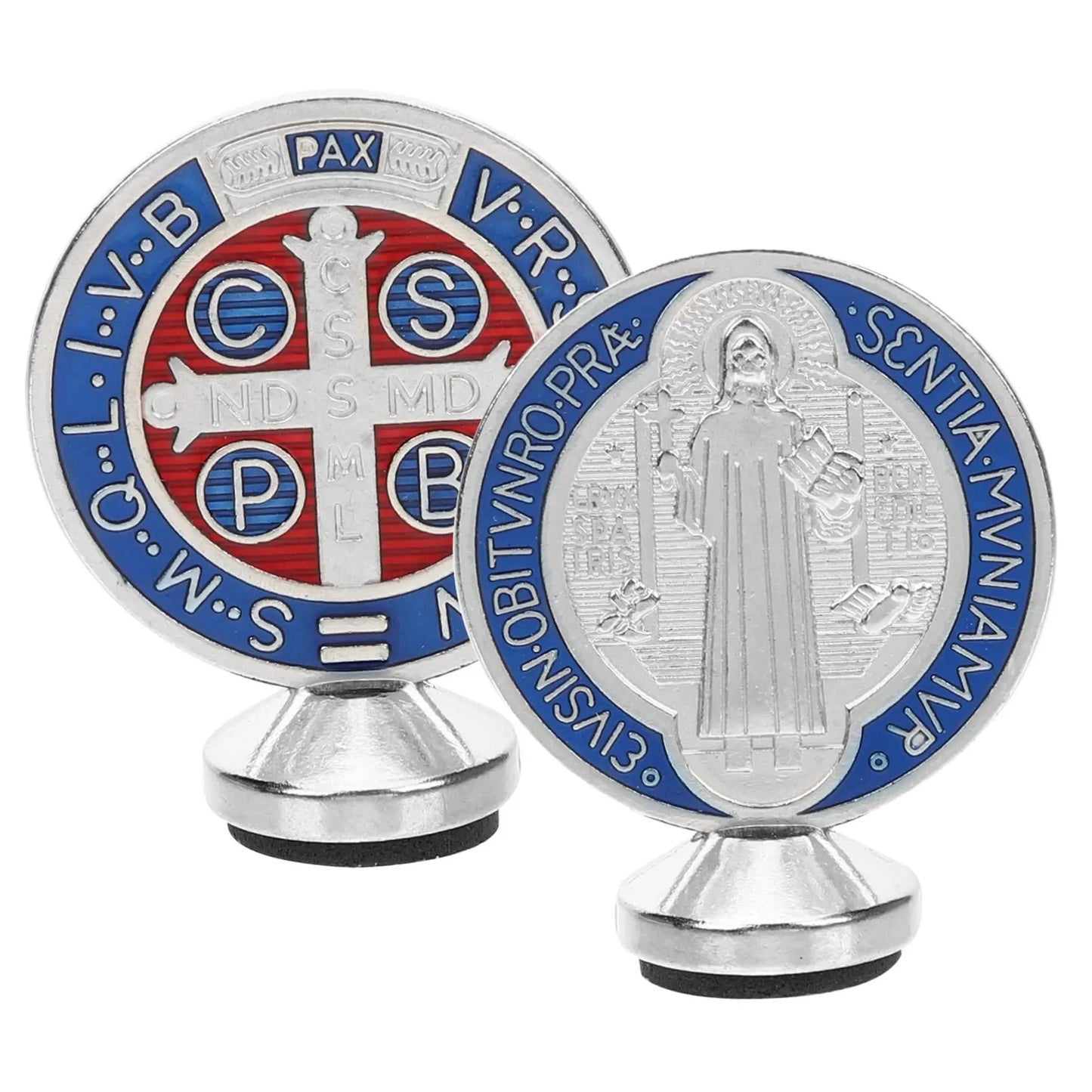 Ornamentos de Mesa Medalha São Bento em Liga de Metal