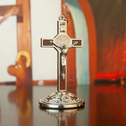 Crucifixo de Mesa em Metal 9cm