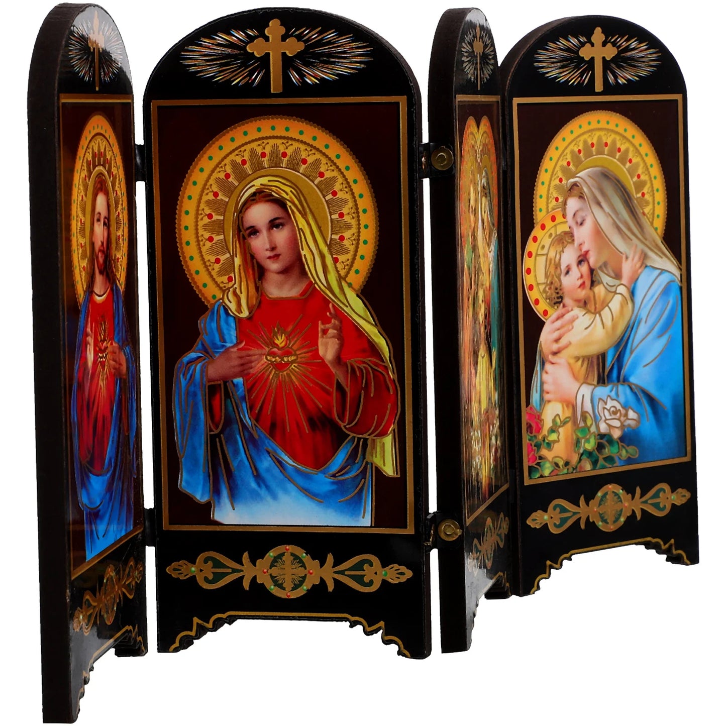 Placa Decorativa Sagrada Família em Madeira