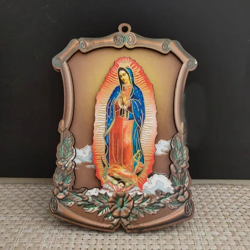 Ícone Religioso de Madeira - Decoração Católica