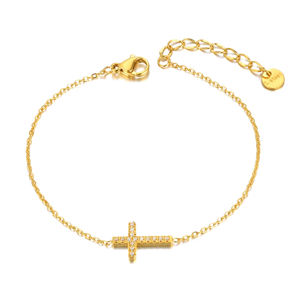pulseira feminina com cruz