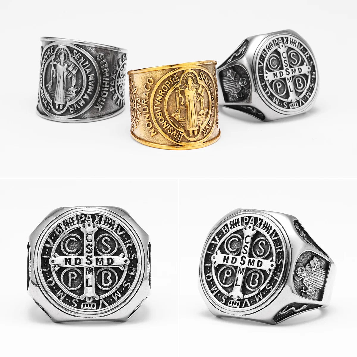 Anel Masculino São Bento de Aço Inoxidável