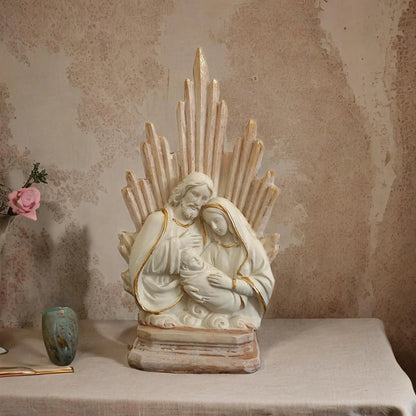 Imagem da Sagrada Família em Resina - União, Amor e Fé