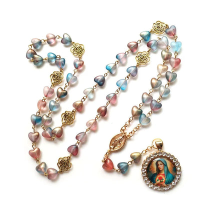 Terço das Dores de Maria com Contas de Coração