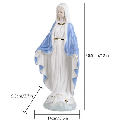 Imagem de Porcelana Nossa Senhora das Graças Pintada à Mão