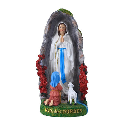 Estatueta de Resina Estátua de Nossa Senhora Maria, Decoração Religiosa de Natal, Decoração Católica, 20cm