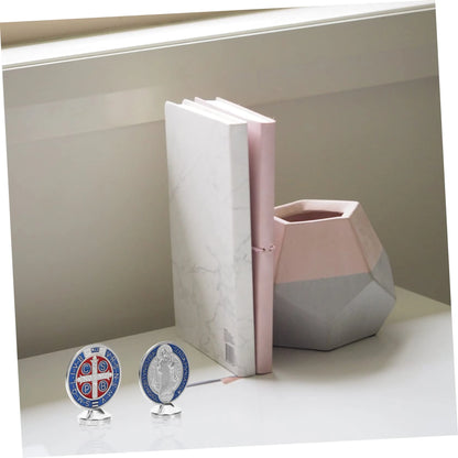 Ornamentos de Mesa Medalha São Bento em Liga de Metal