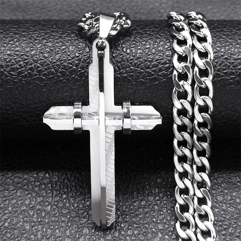 Colar Crucifixo Masculino Banhado a Ouro