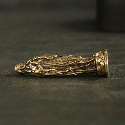 Imagem de Nossa Senhora de Lourdes de Cobre 5,5cm – Fé e Devoção em Cada Detalhe