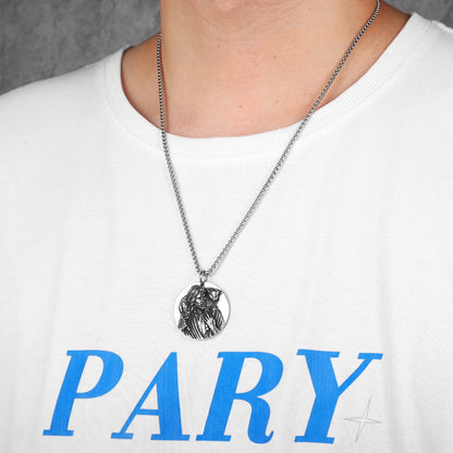 Colar Jesus Pastor em Aço Inoxidável