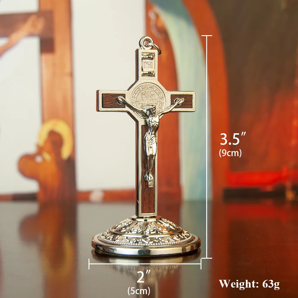 Crucifixo de Mesa em Metal 9cm
