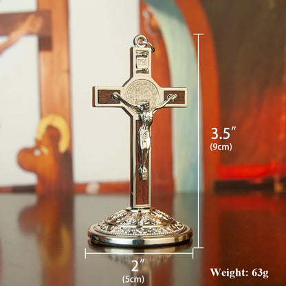 Crucifixo de Mesa em Metal 9cm