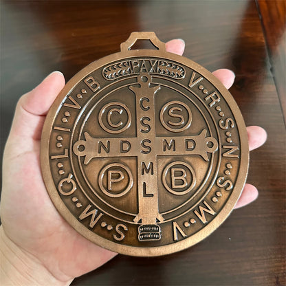 Medalha de São Bento Prata para Parede