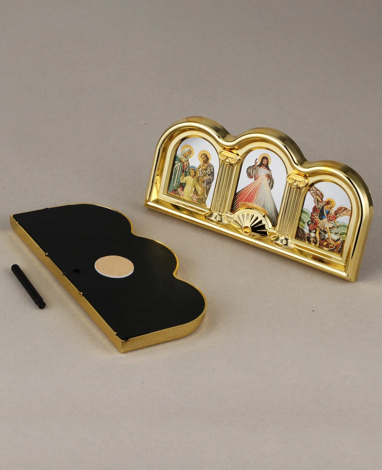 Marco de imagem católica divina misericórdia jesus cristo família sagrada são michael tríptico ícones adesivo mesa oração casa decoração da igreja