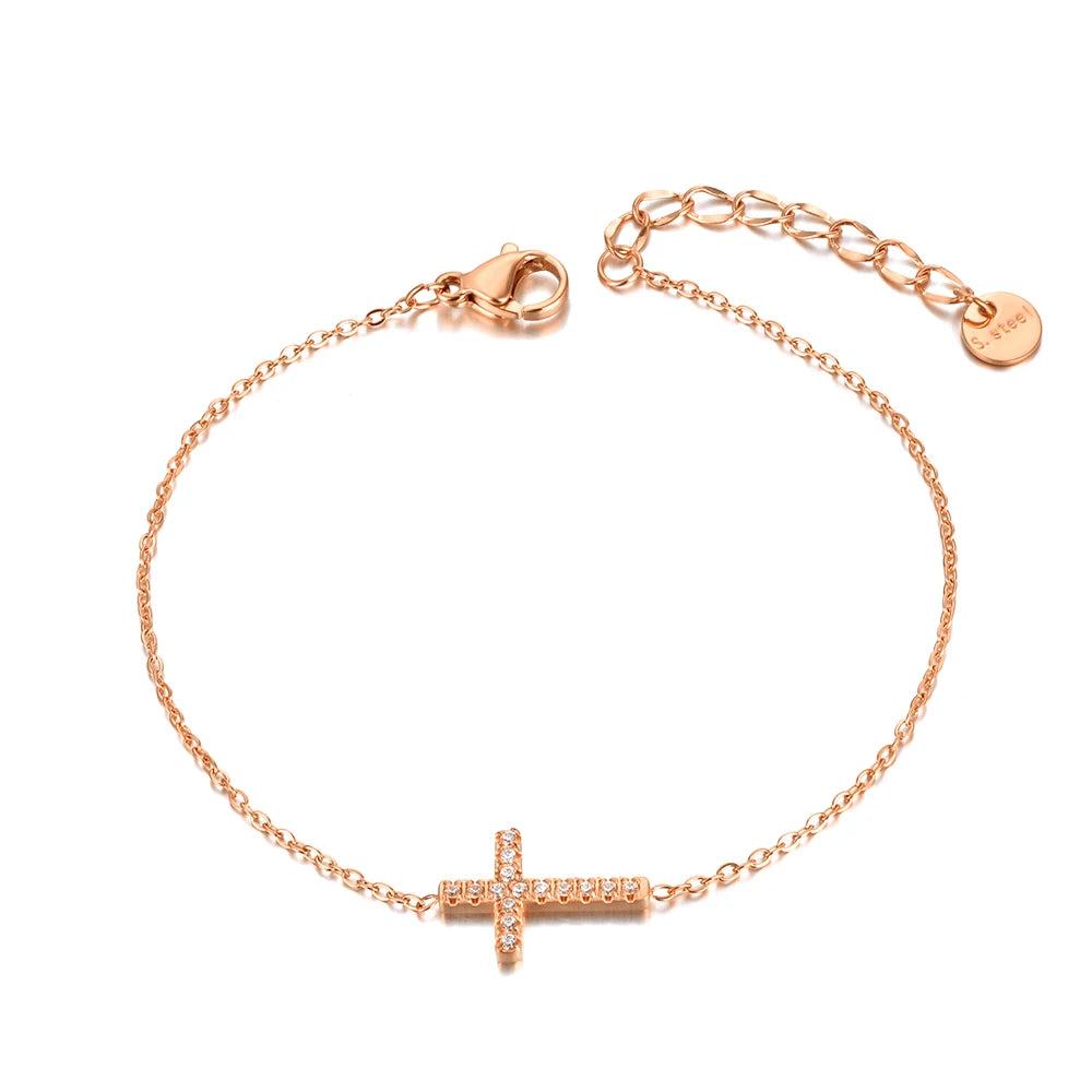 pulseira feminina com cruz